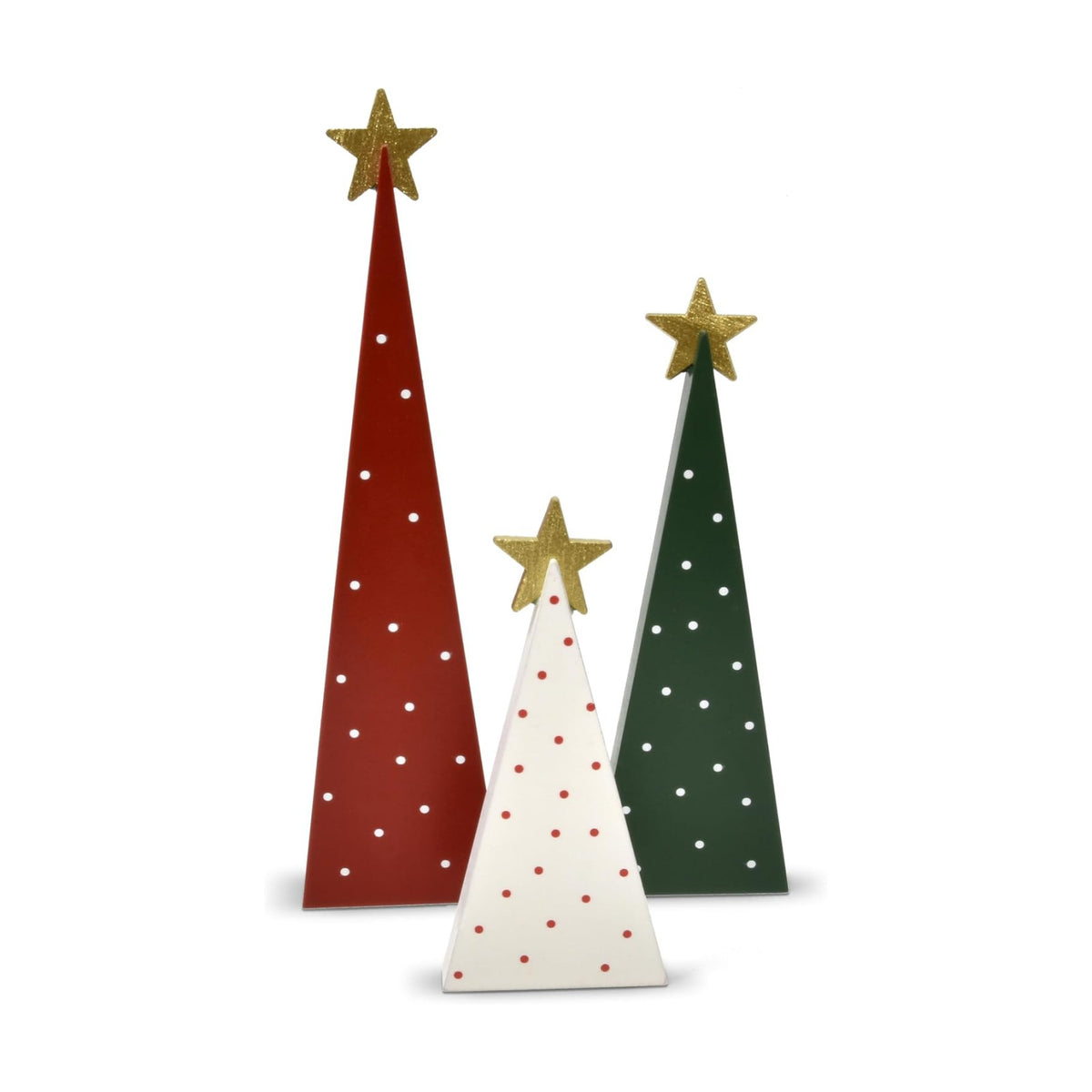 3 Christmas Trees Wooden Table Decorations Centerpiece Block Holiday Tree