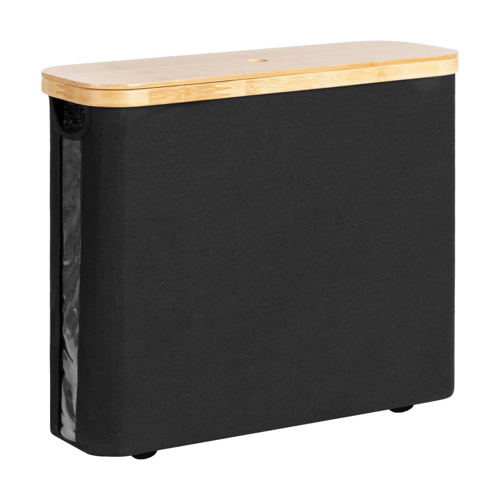 StorageWorks Toilet Paper Storage Basket, Papers Container with Bamboo Lid, Medium Toilets Holder for Up to 9 Mega