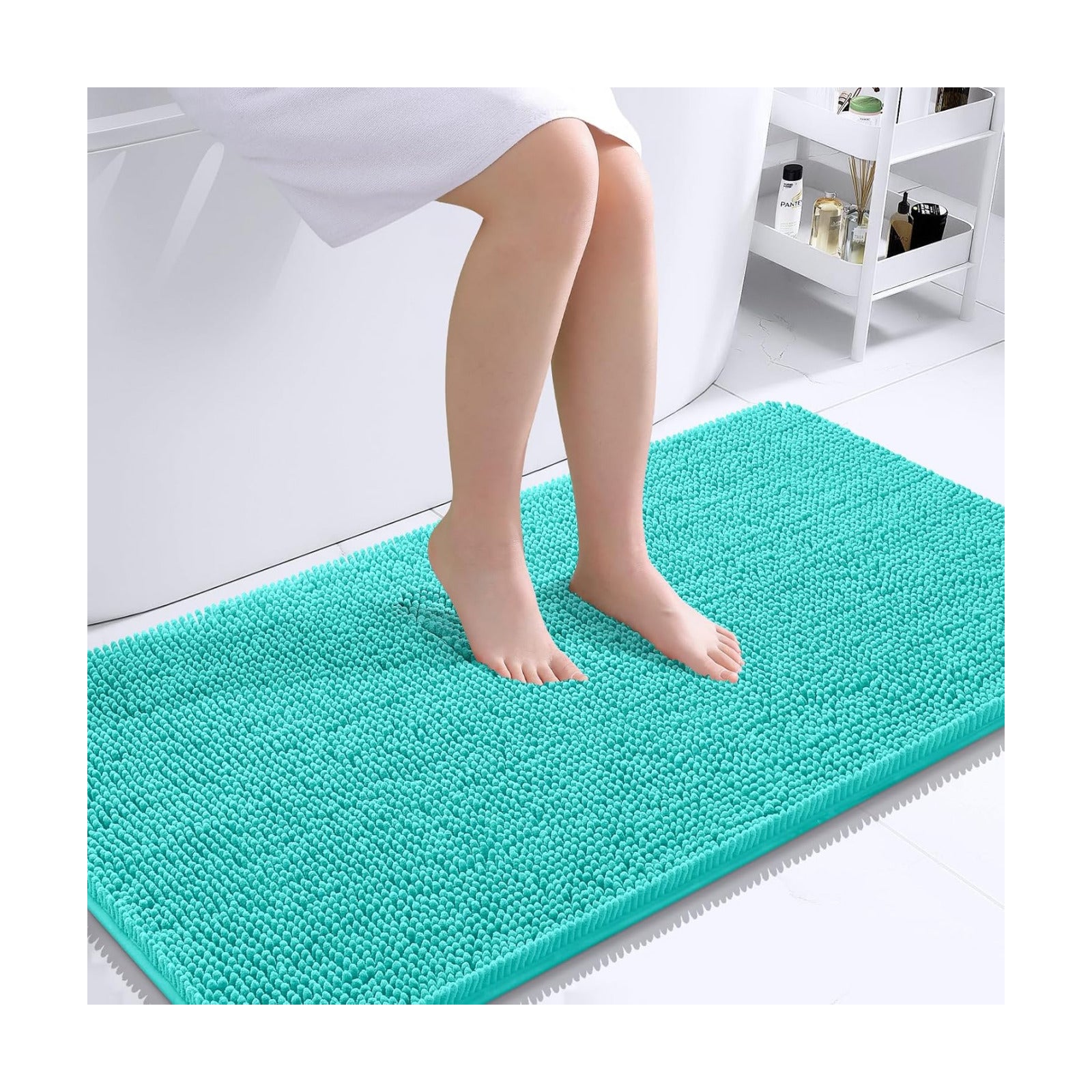 OLANLY Bathroom Runner Rugs 44x24, Extra Soft Absorbent Chenille Bath Rugs
