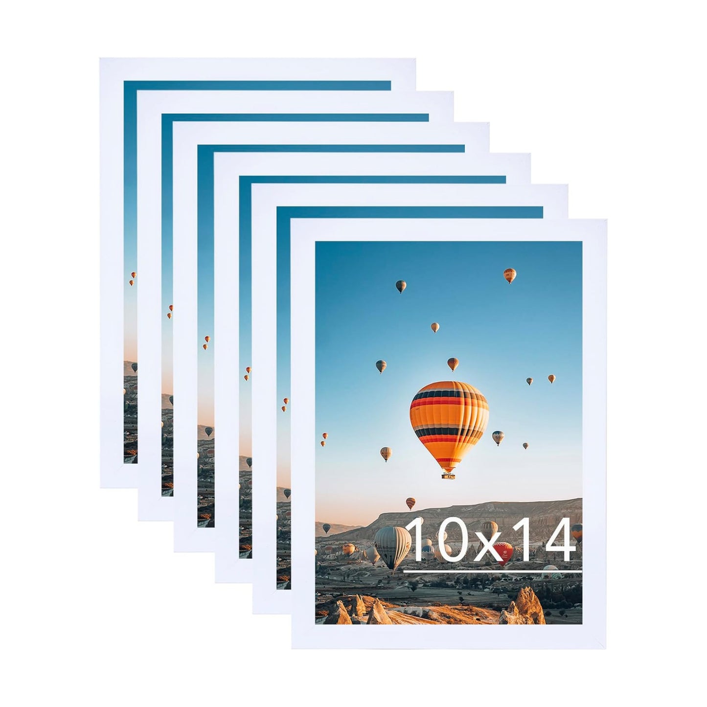 JCJMY 10x14 Picture Frame Set of 6 for 30 x 40cm Diamond Painting Art, Wall Mounting Horizontally or Vertically, 10 x