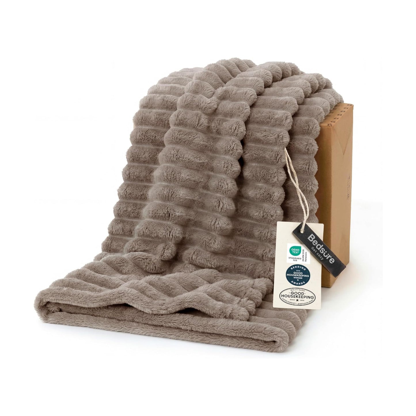 Bedsure Soft Light Brown Throw Blanket for Couch Decor Gifts 50"x70"