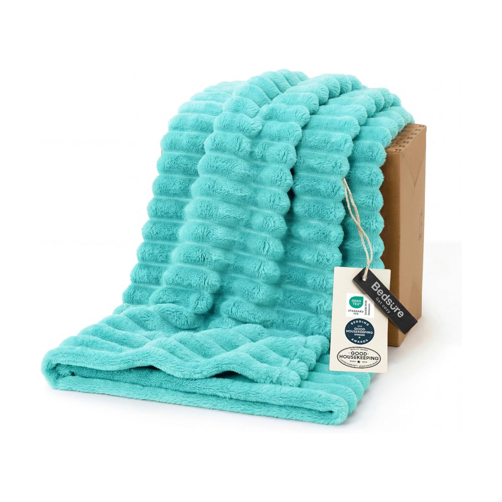 Bedsure Soft Throw Blanket for Couch Decor Gifts Blue Fog 50"x60"