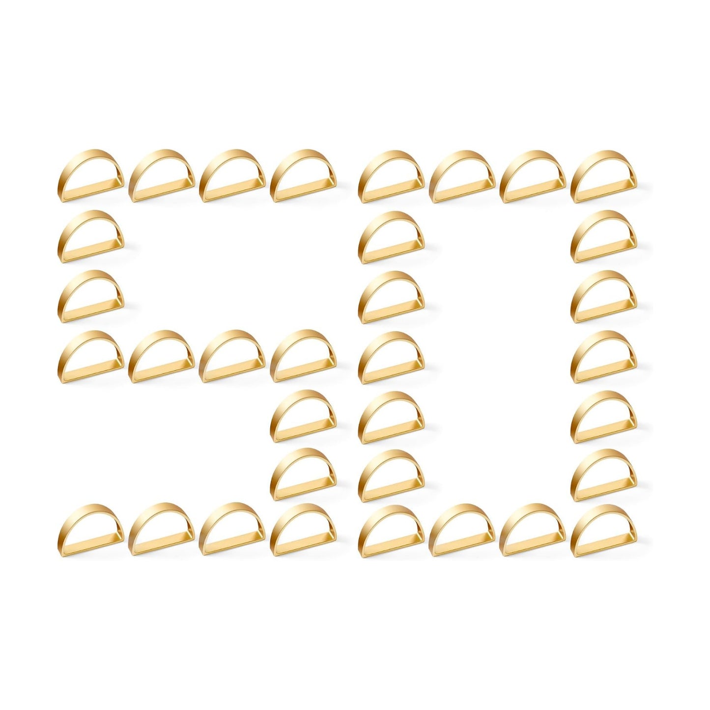APTWOW 50PCS Gold Napkin Rings, Fall Thanksgiving Christmas Table Decor | Semicircle, Metal, Gold Napkin Holder