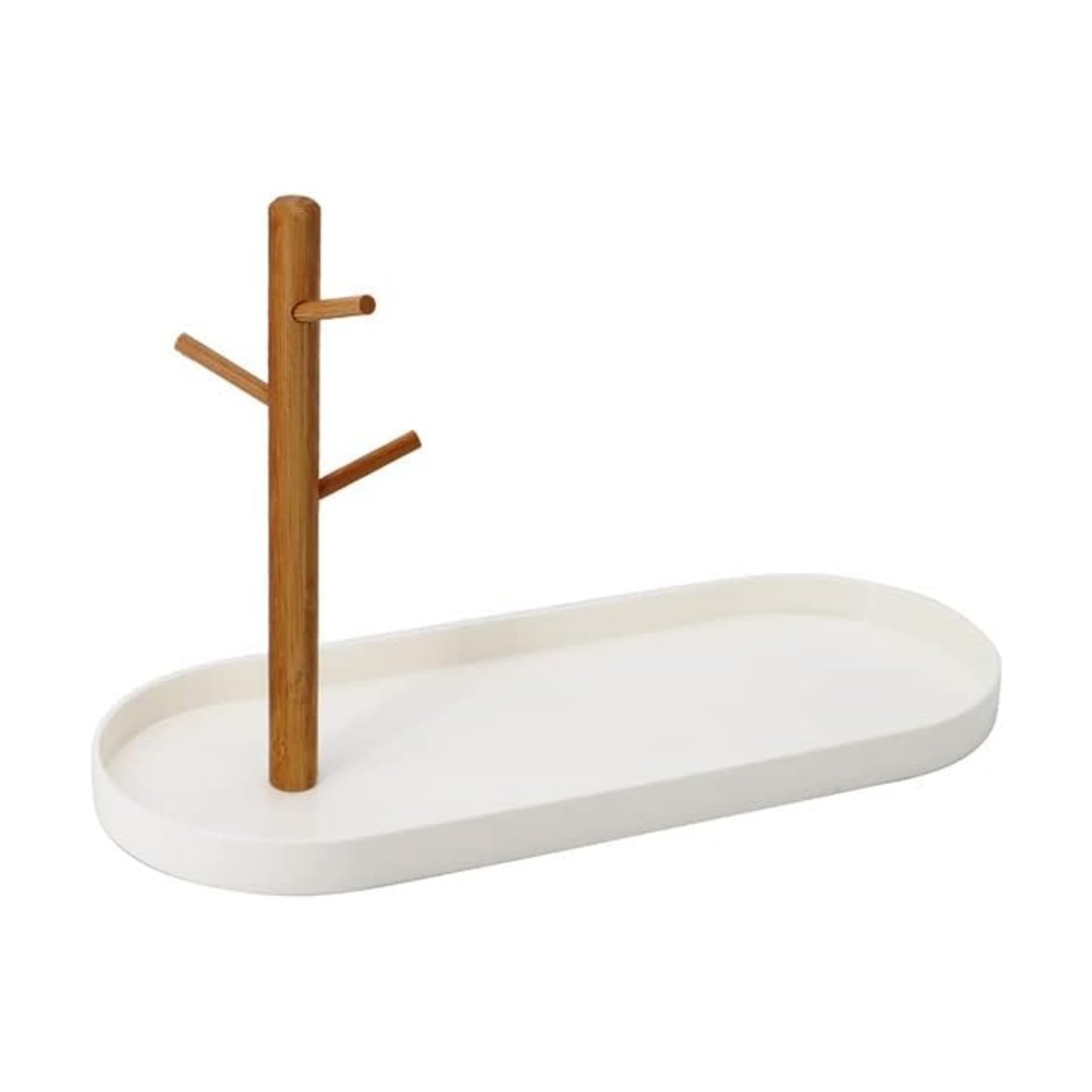 Wood 3-Tier Hanging Organizer / White Oval