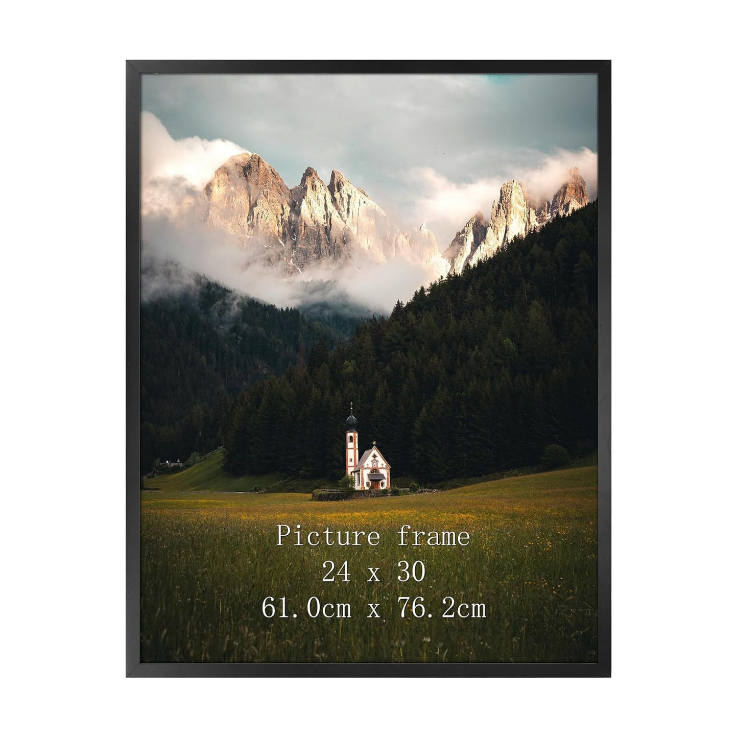 Giftgarden 24x30 Poster Picture Frame Black, Textured Metal Frame 30x24 for Wall Display, Single
