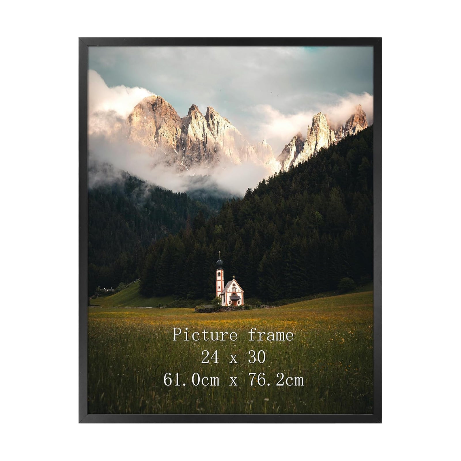 Giftgarden 24x30 Poster Picture Frame Black, Textured Metal Frame 30x24 for Wall Display, Single