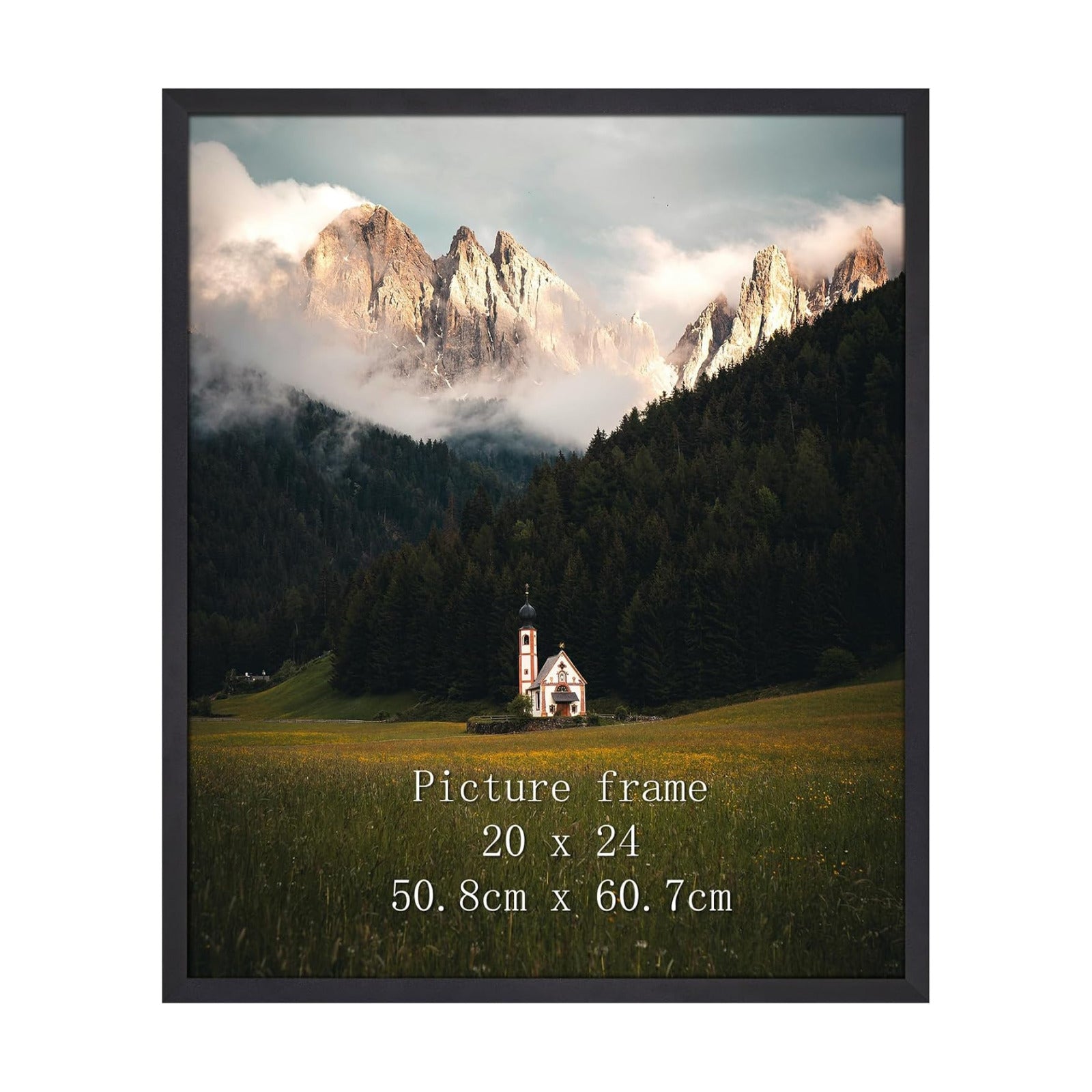 Giftgarden 20x24 Poster Picture Frame Black, Textured Metal Frame 24x20 for Wall Display, Single