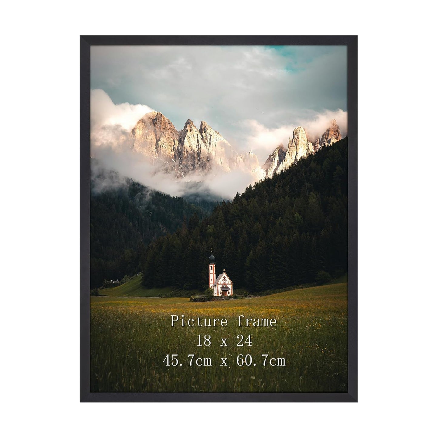 Giftgarden 18x24 Poster Picture Frame Black, Textured Aluminum 18 x 24 Frame for Wall Display, Single