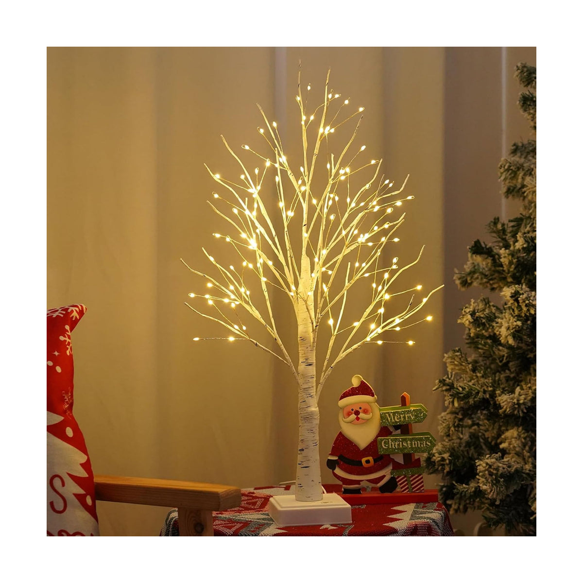 PXBNIUYA 144 LED Birch Tree Light with Timer,DIY Artificial Lamp Warm White