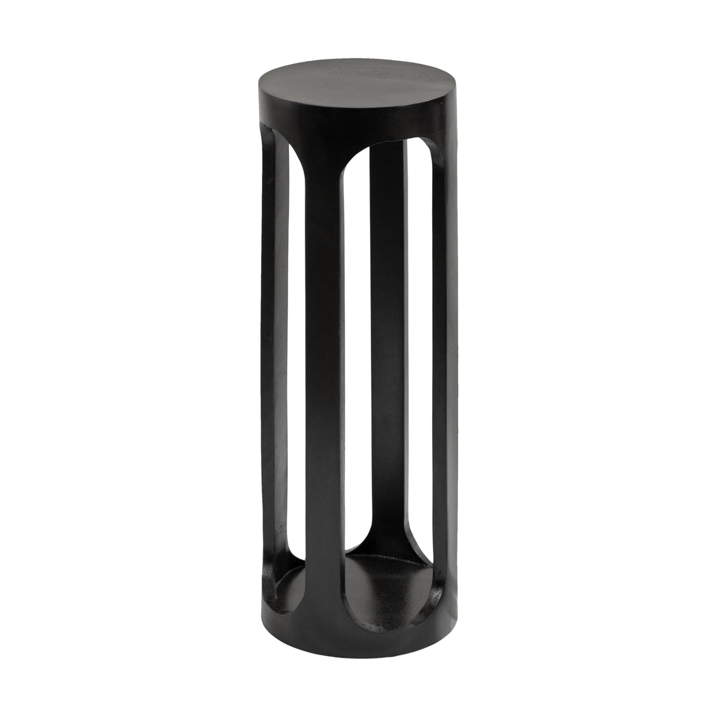 Dahl Modern Wooden Round Drink Table / Black / 8 x 8 x 23