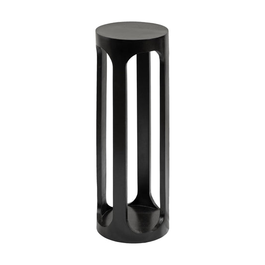 Dahl Modern Wooden Round Drink Table / Black / 8 x 8 x 23