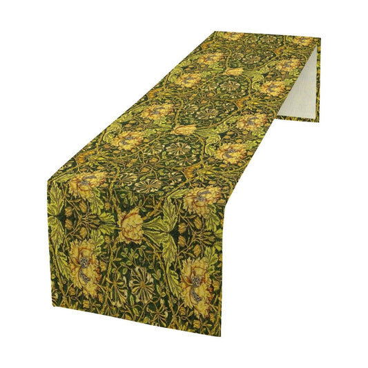 William Morris Flower Table Runner Vintage Boho Style Floral Style Table Runner Home Kitchen Table Decoration 13X108
