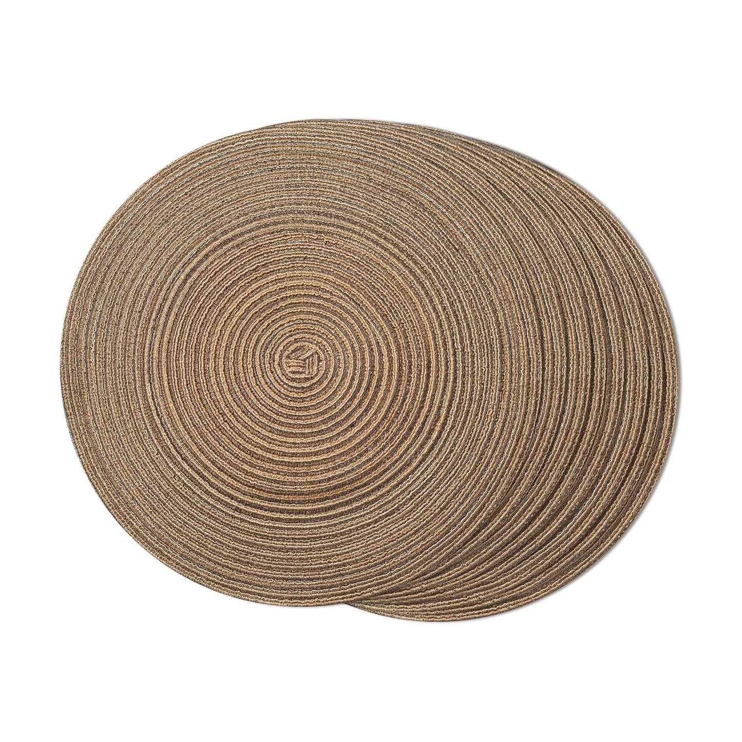 FunWheat Round Braided Placemats Set of 8 Place mats for Dining Tables Woven Heat Resistant Table Mats 15 inch for Fall