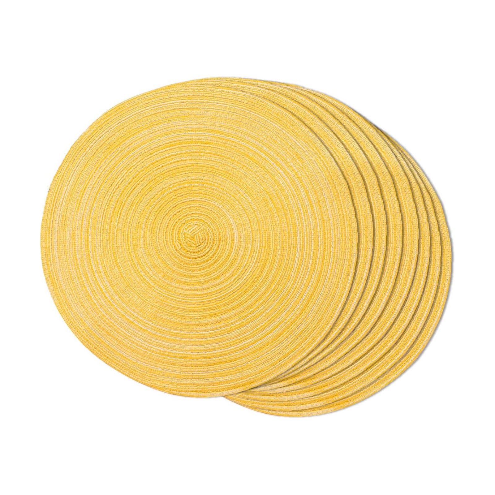FunWheat Round Braided Placemats Set of 8 Place mats for Dining Tables Woven Heat Resistant Table Mats 15 inch(E