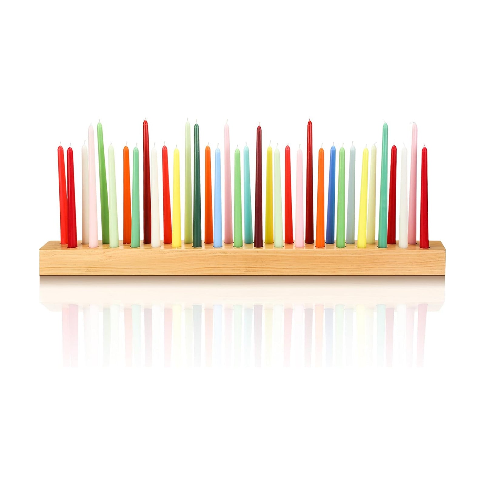 36 Inch Wooden Taper Candle Holder Long Candlestick Holders for Table Centerpiece Giant Wood Candlestick for Birthday