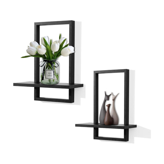 Square Floating Shelves / Black / Set of 2