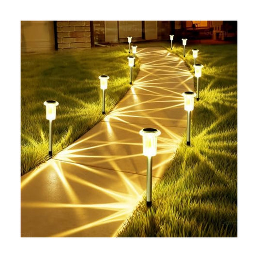 15 Pack Solar Lights Outdoor Waterproof Pathway Lights, Warm White