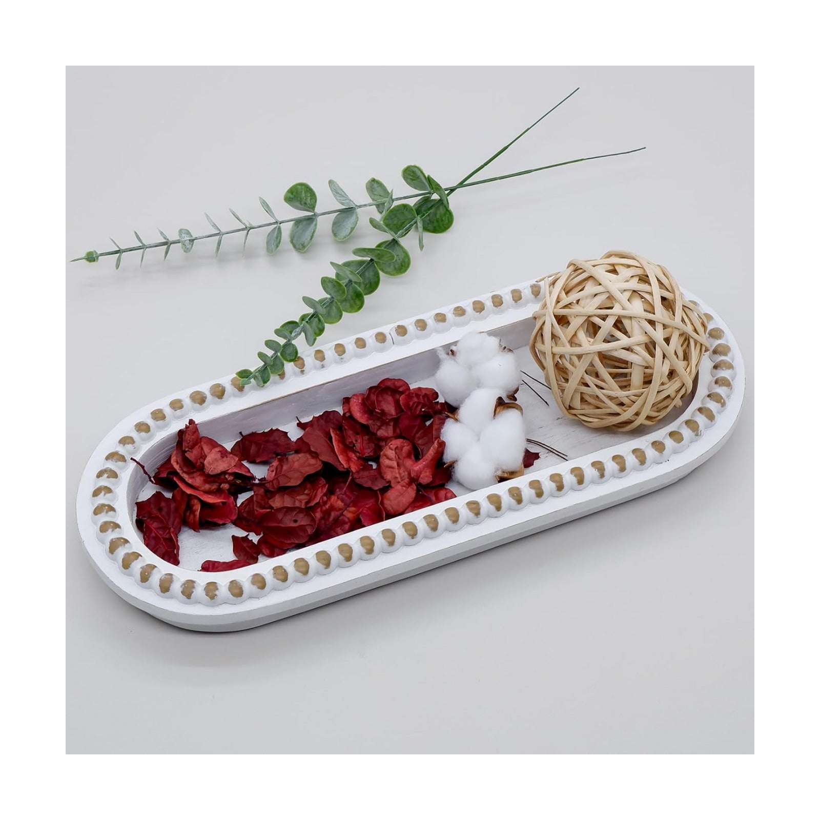 Wood Serving Tray / White