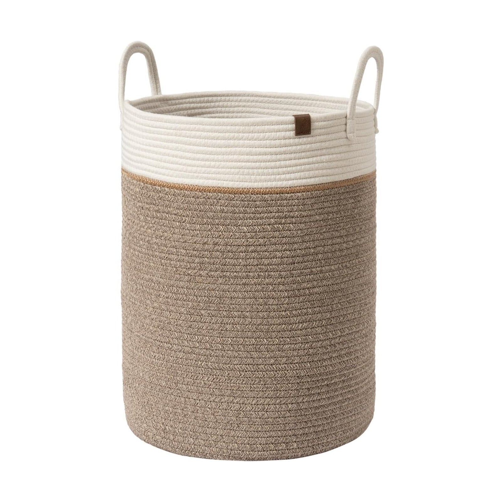 Woven Basket Rope Storage Baskets / Mocha / L