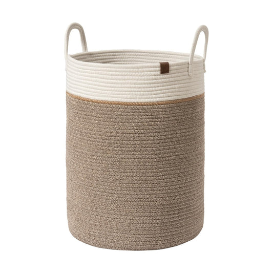 Woven Basket Rope Storage Baskets / Mocha / L
