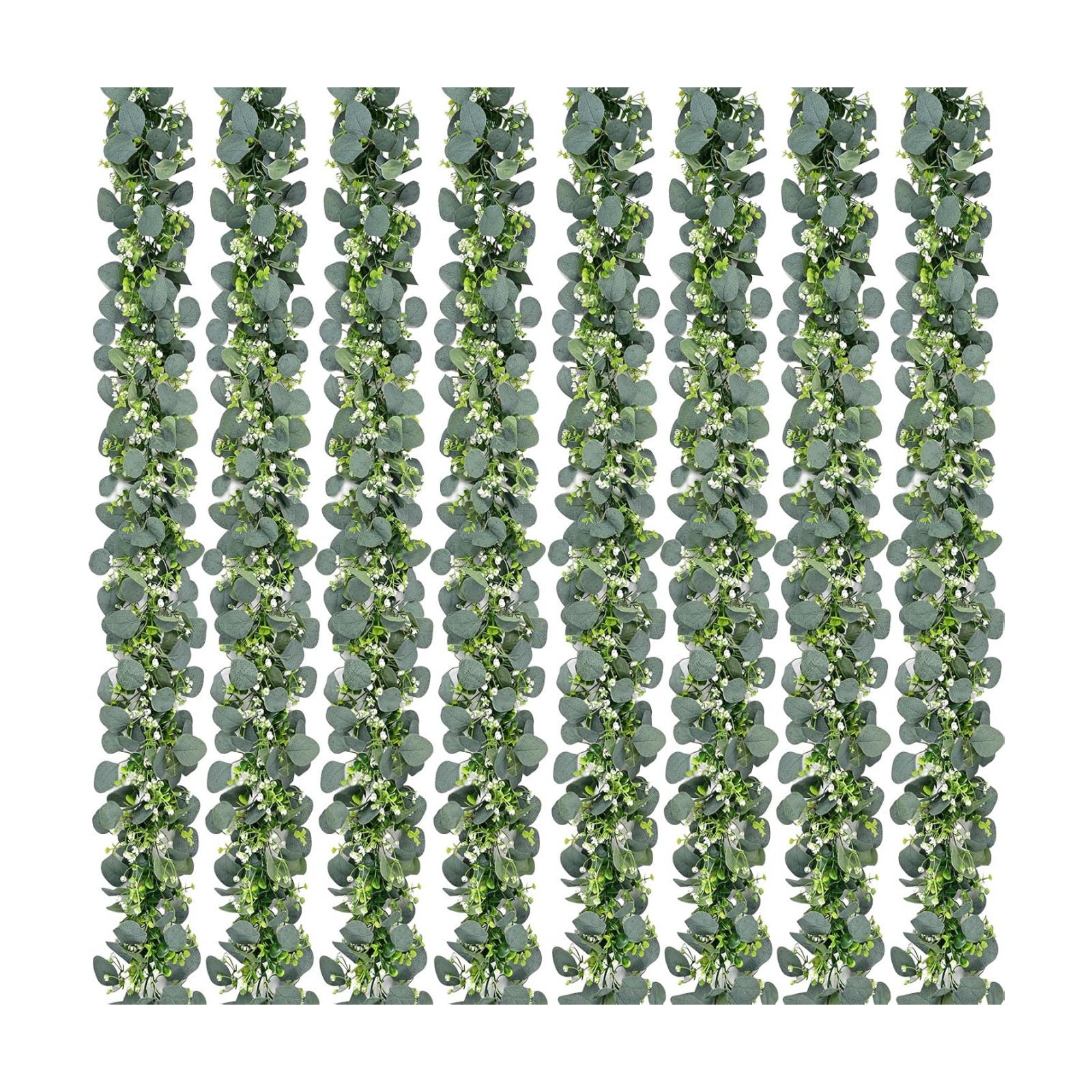Garland / Flowers / Eucalyptus Garland / Green / 5.9 Inch / Set of 8