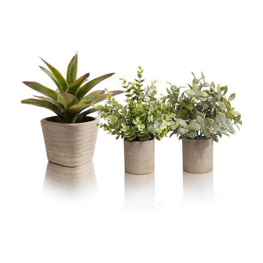 Artificial Agave Plants Indoor / Light Green / Set of 3