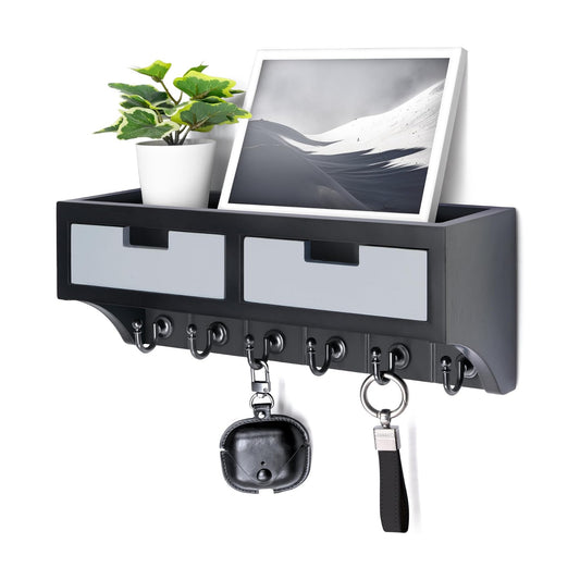 6 Key Hooks / Black & Gray / 2-drawer