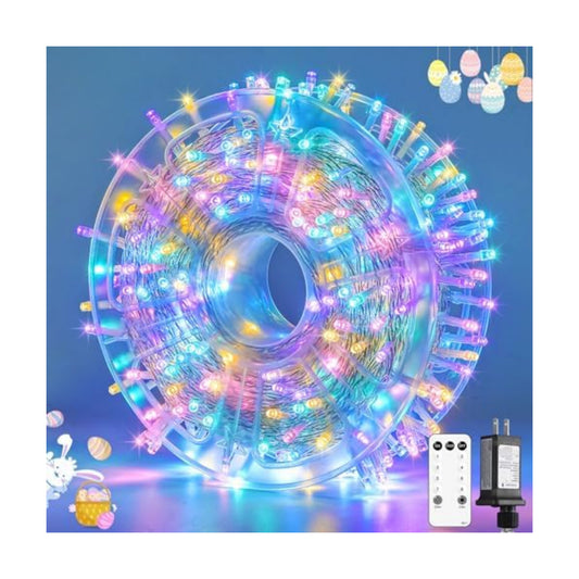 JMEXSUSS 400 LED Easter Lights Indoor Outdoor, 132FT Easter String Lights
