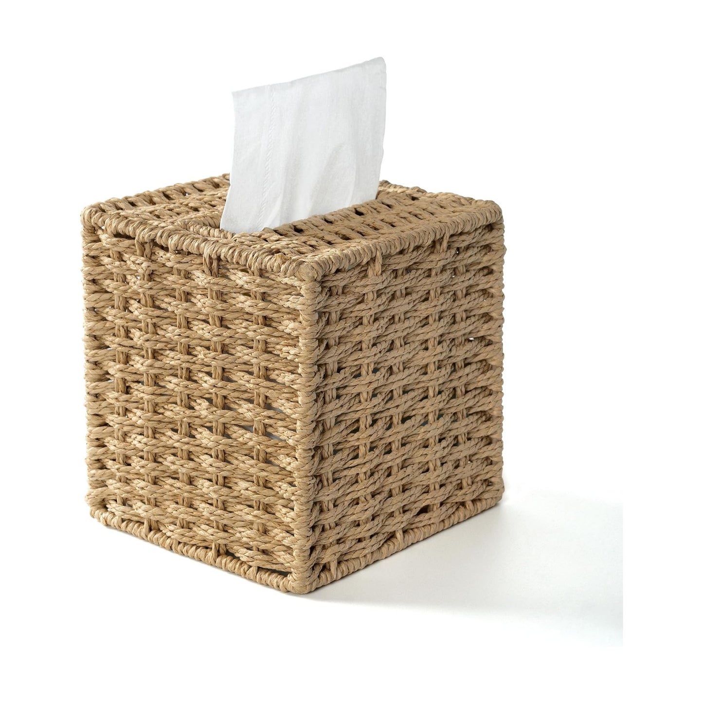 Farmhouse Tissue Box Cover / Natural / Square