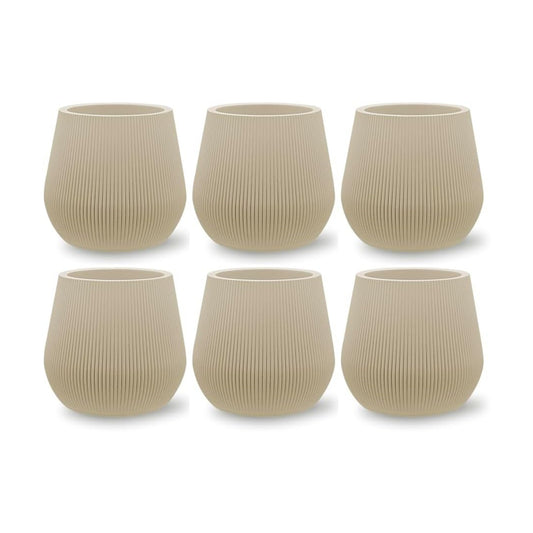 Small Boho Vase / Desert Tan / White