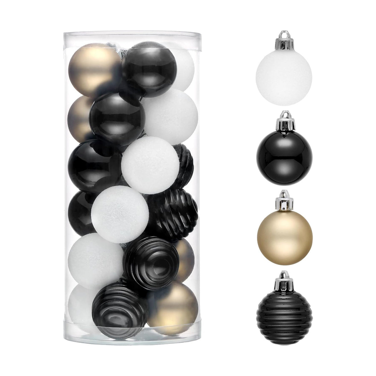 Valery Madelyn Small Christmas Tree Decorations Ball Ornaments 24ct 1.57"