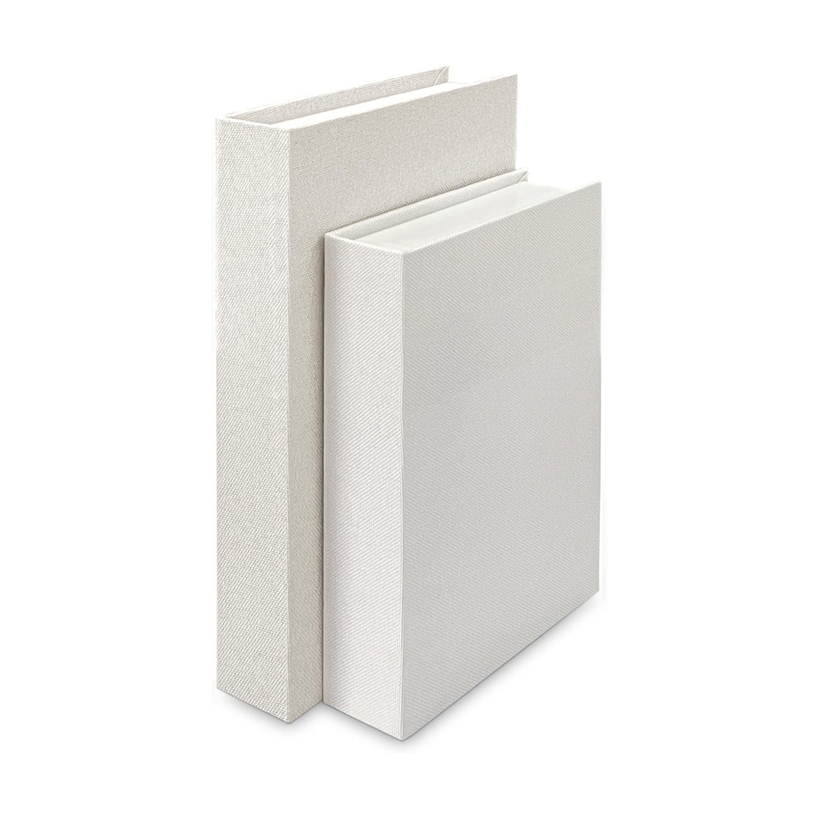 Linen Fake Boxes / White / Set of 2