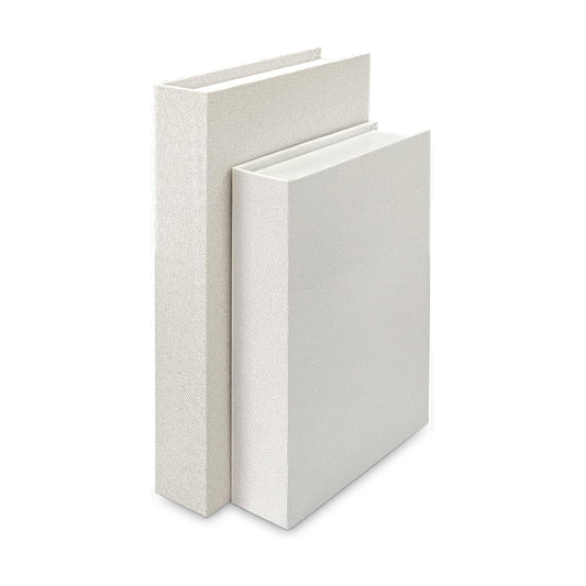 Linen Fake Boxes / White / Set of 2