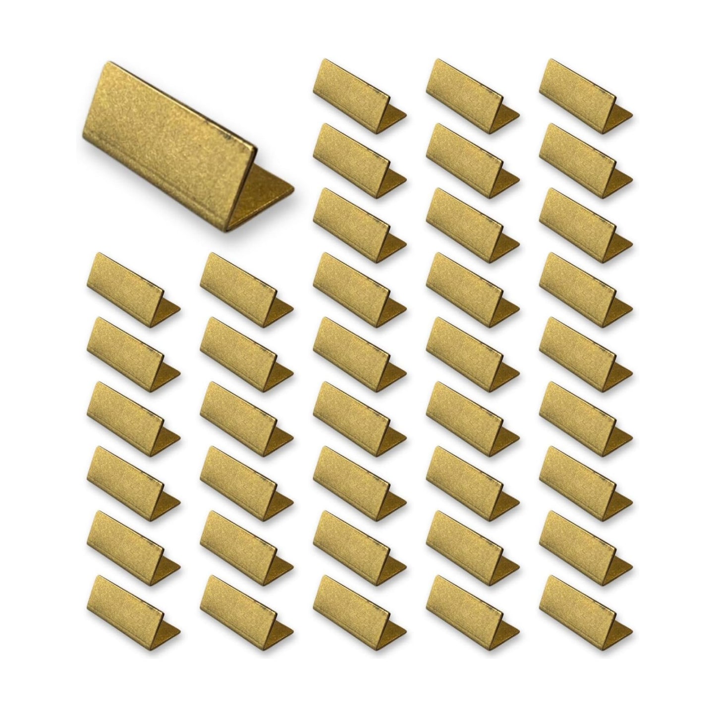 B-Faith Place Card Holders Gold Brass 40Pcs Regular size Vintage Finish Table Card Holder Antique Small Table Card