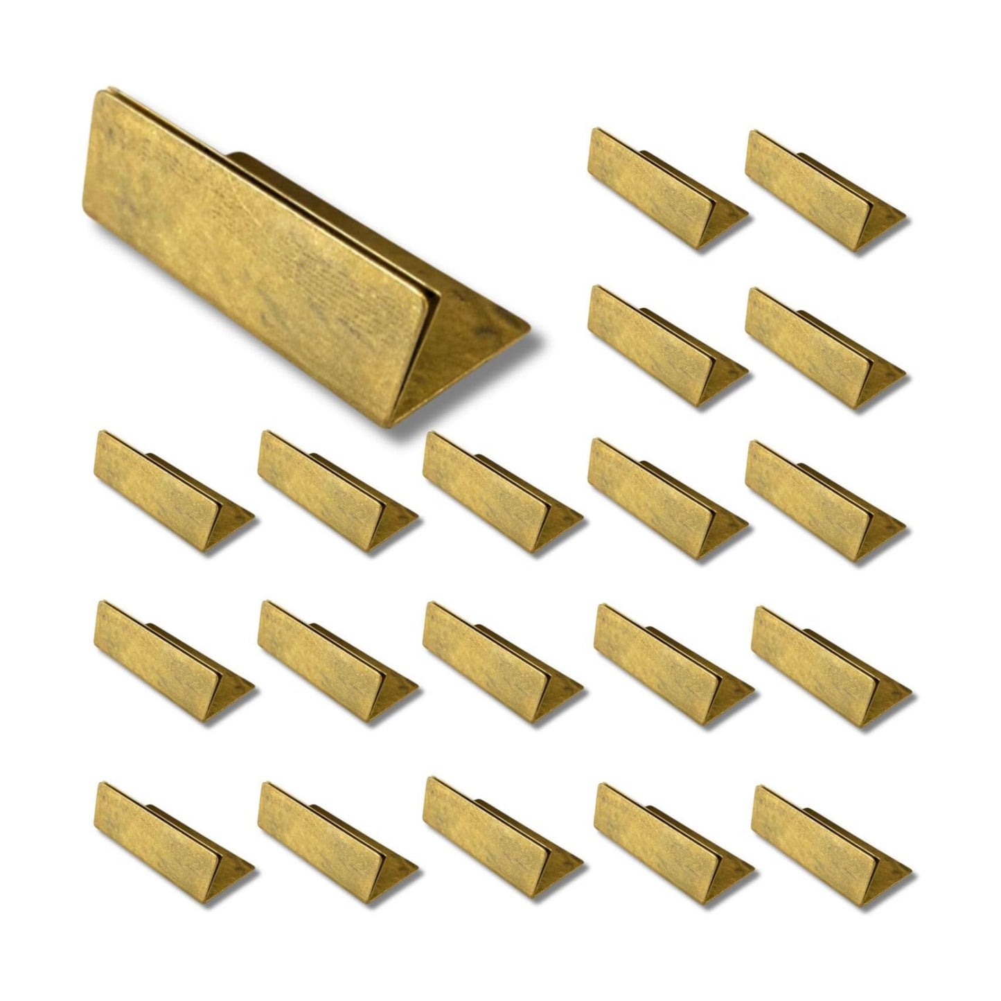 Place Card Holders Gold Brass 20Pcs Wide Size Vintage Finish Table Card Holder Antique Small Table Card Stands Memo