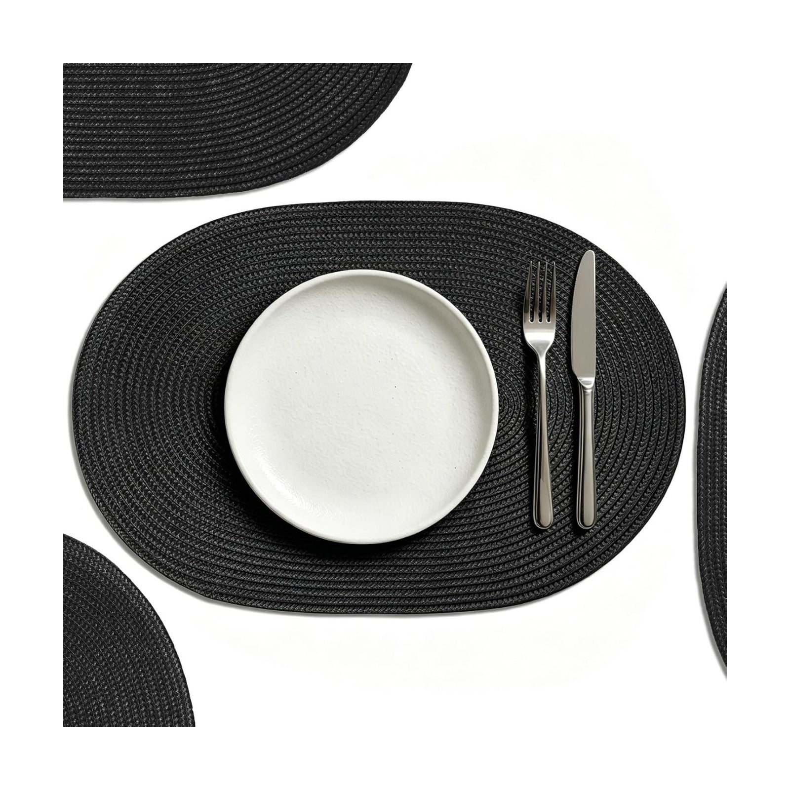 AHHFSMEI Placemats Set of 8 for Dining Table Washable Woven Non-Slip 18x12 inches Placemat Heat-Resistant Durable Table
