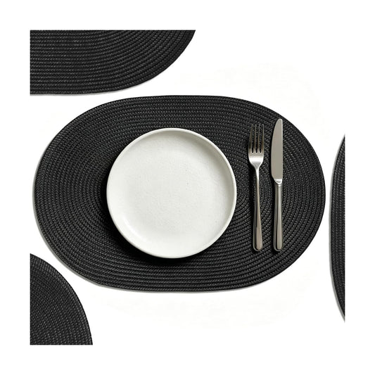 AHHFSMEI Placemats Set of 8 for Dining Table Washable Woven Non-Slip 18x12 inches Placemat Heat-Resistant Durable Table