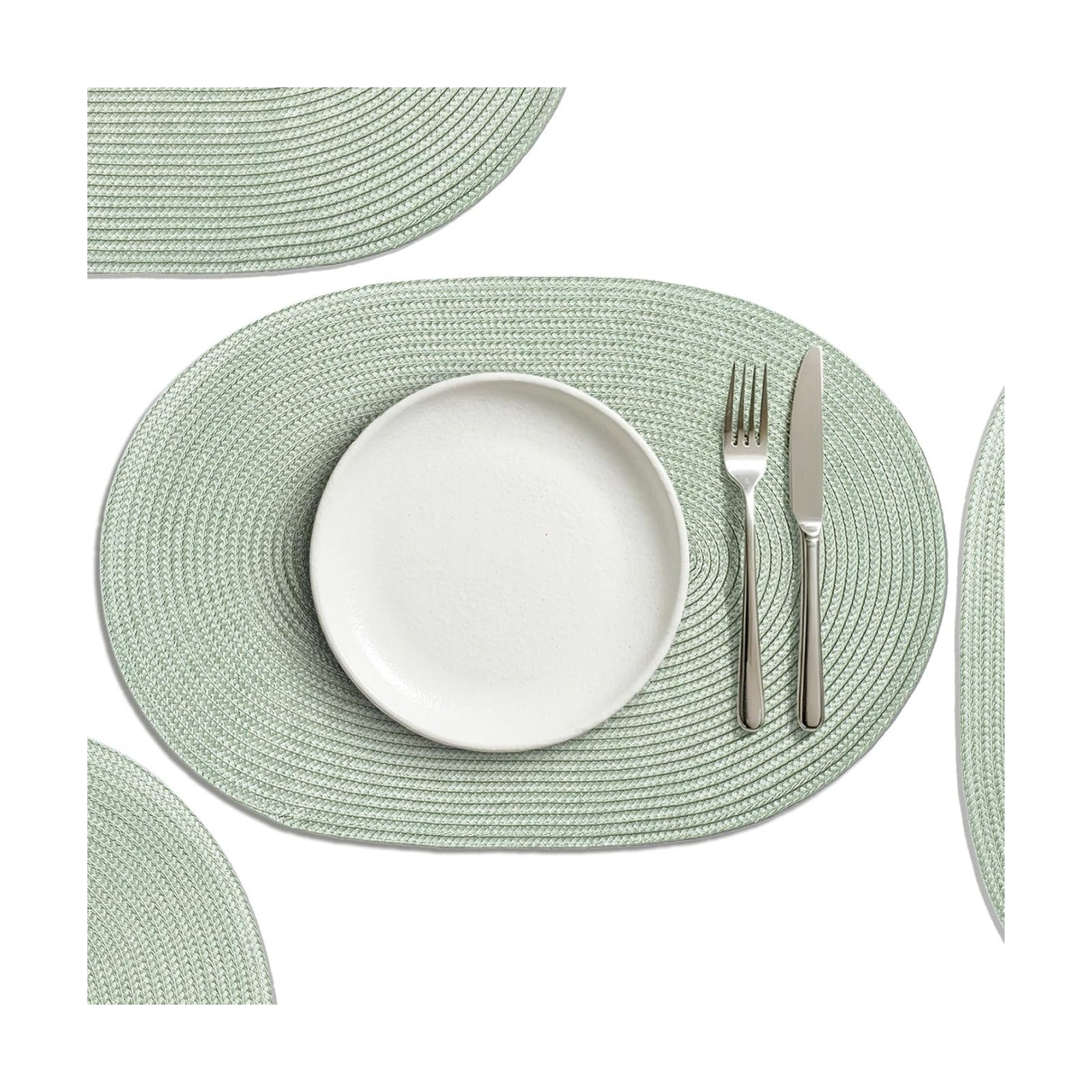 AHHFSMEI Placemats Set of 8 for Dining Table Washable Woven Non-Slip 18x12 inches Placemat Heat-Resistant Durable Table