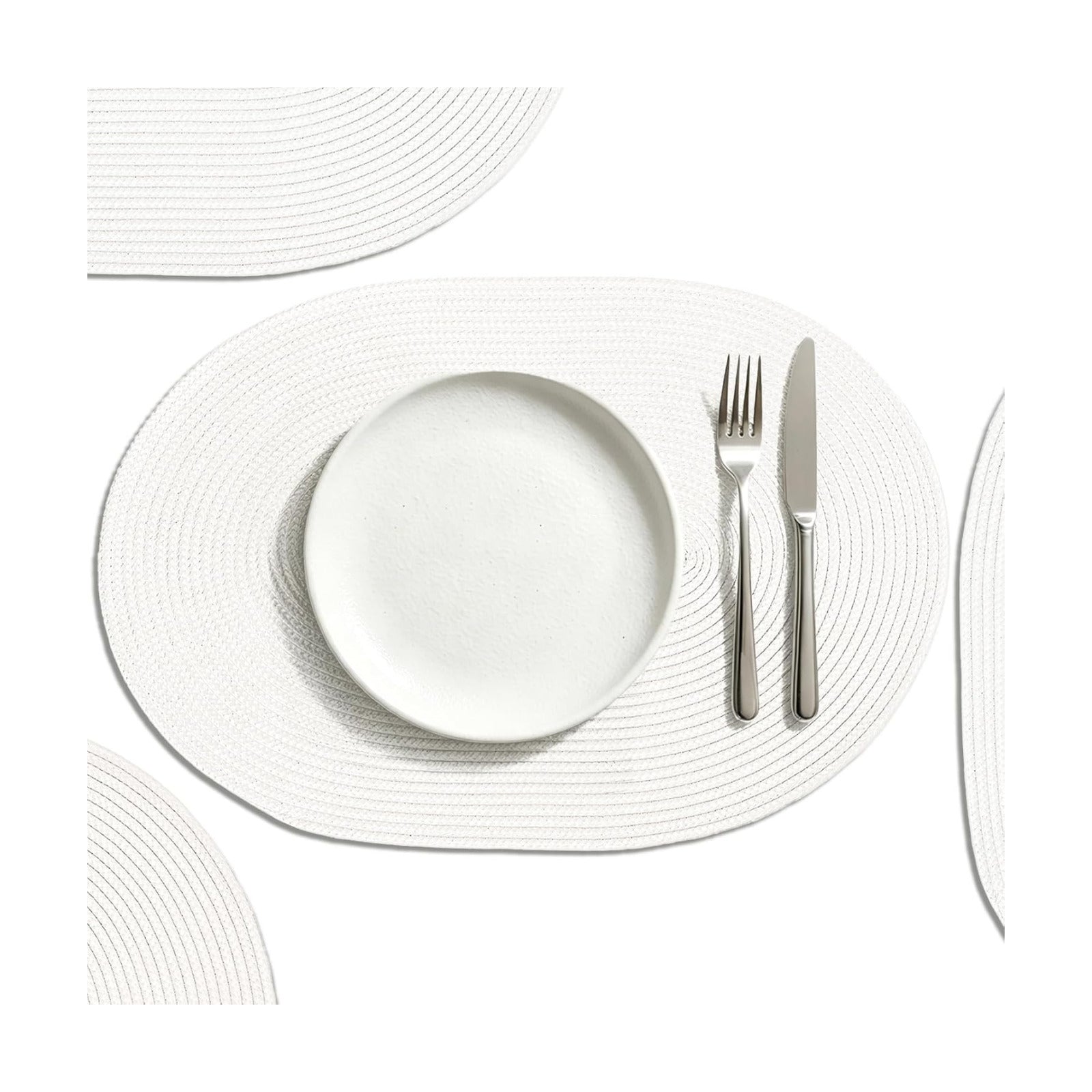 AHHFSMEI Placemats Set of 8 for Dining Table Washable Woven Non-Slip 18x12 inches Placemat Heat-Resistant Durable Table