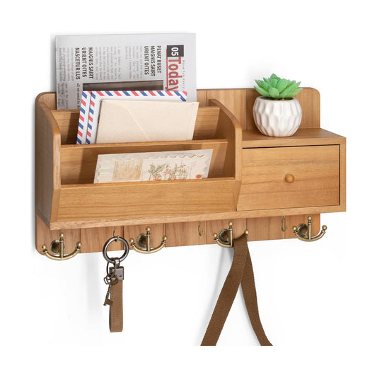 Modern Farmhouse Key and Mail holder / Yellow