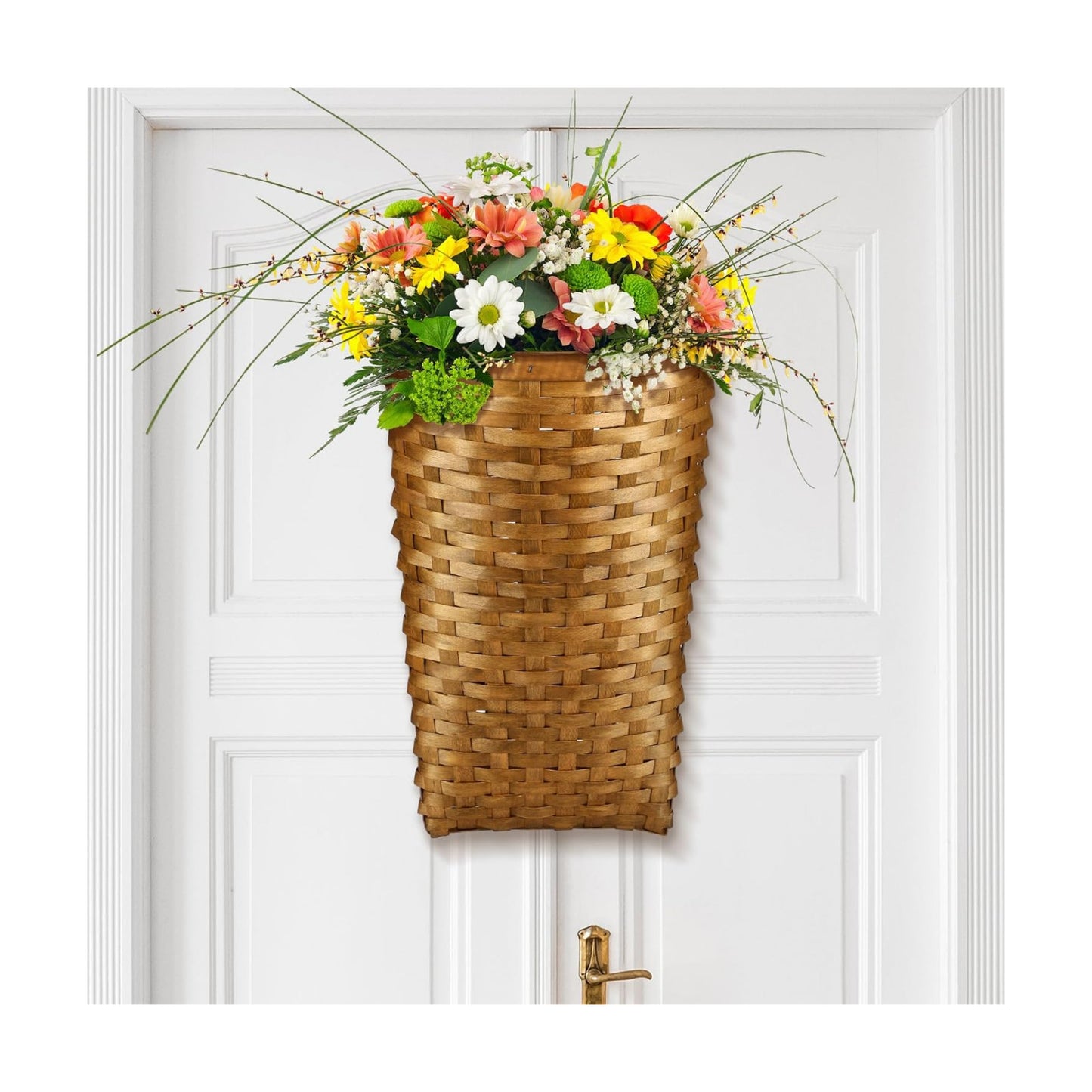 Front Door Basket Woven Wall Hanging Basket Hanging Storage Decor Farmhouse Decor / 15.5 x 10 x 7.5