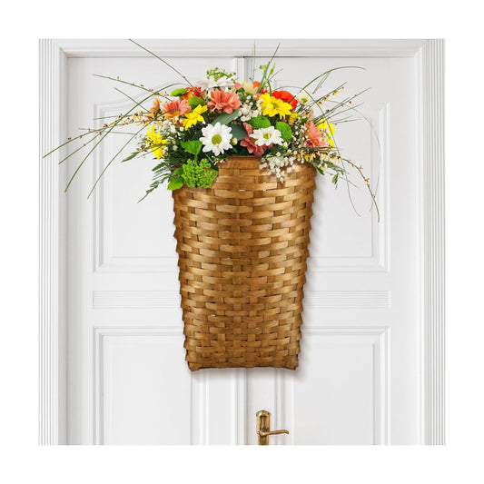 Front Door Basket Woven Wall Hanging Basket Hanging Storage Decor Farmhouse Decor / 15.5 x 10 x 7.5