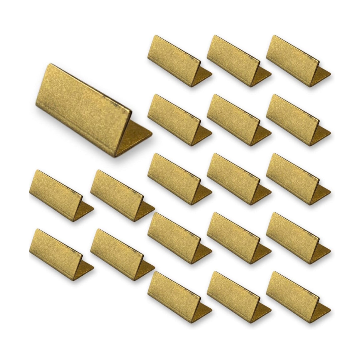 B-Faith Place Card Holders Gold Brass 20Pcs Regular size Vintage Finish Table Card Holder Antique Small Table Card