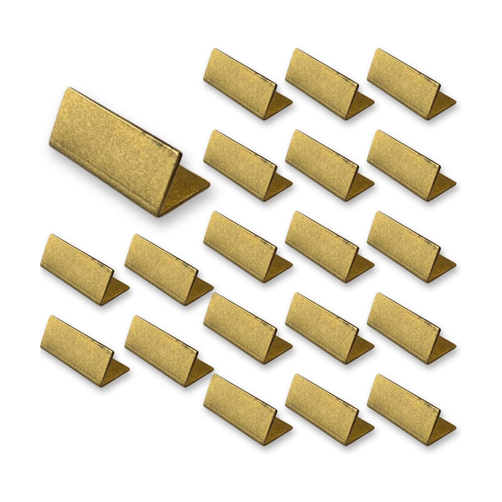 B-Faith Place Card Holders Gold Brass 20Pcs Regular size Vintage Finish Table Card Holder Antique Small Table Card