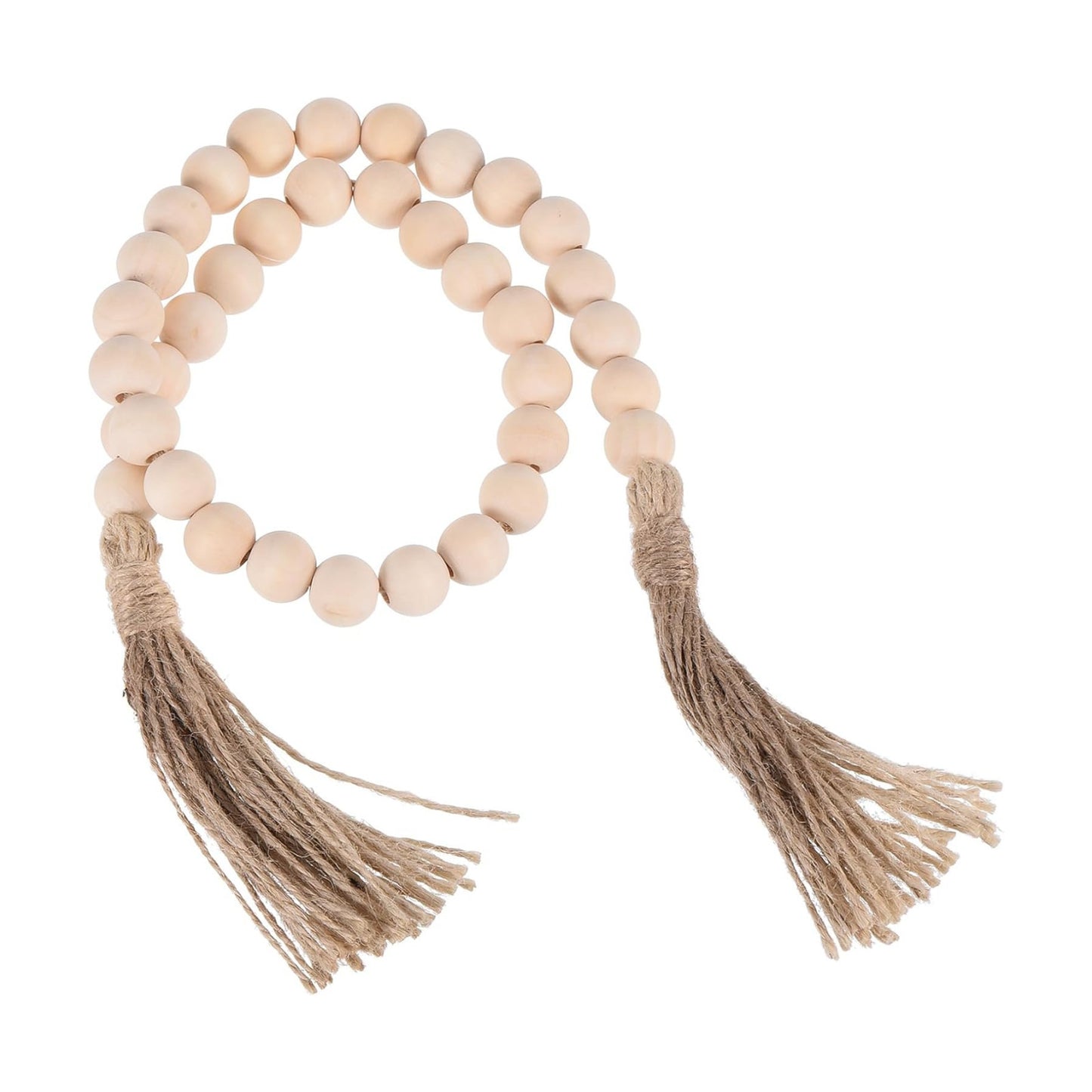 Wood Bead Garland Home Decor / Burlywood / 31 Inch