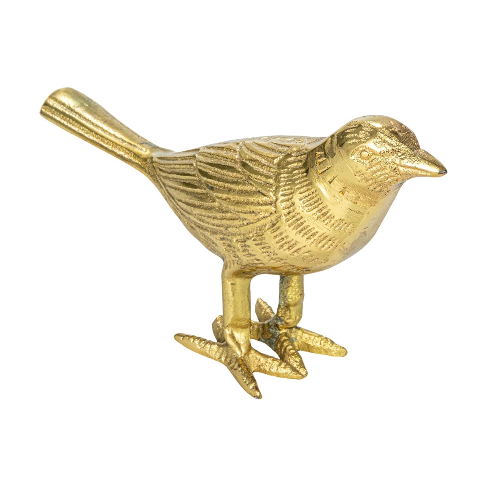Creative Co-Op Cast Aluminum Bird Accent Decor / Gold