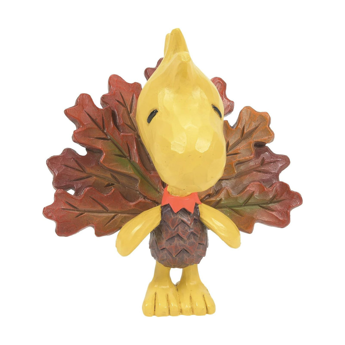Enesco Peanuts by Jim Shore Harvest Woodstock in Turkey Costume Miniature Figurine- Stone Resin Hand Crafted Painted Collectible Thanksgiving Peanuts Snoopy Mini Figurines Home Decor Statue, 3.35 Inch