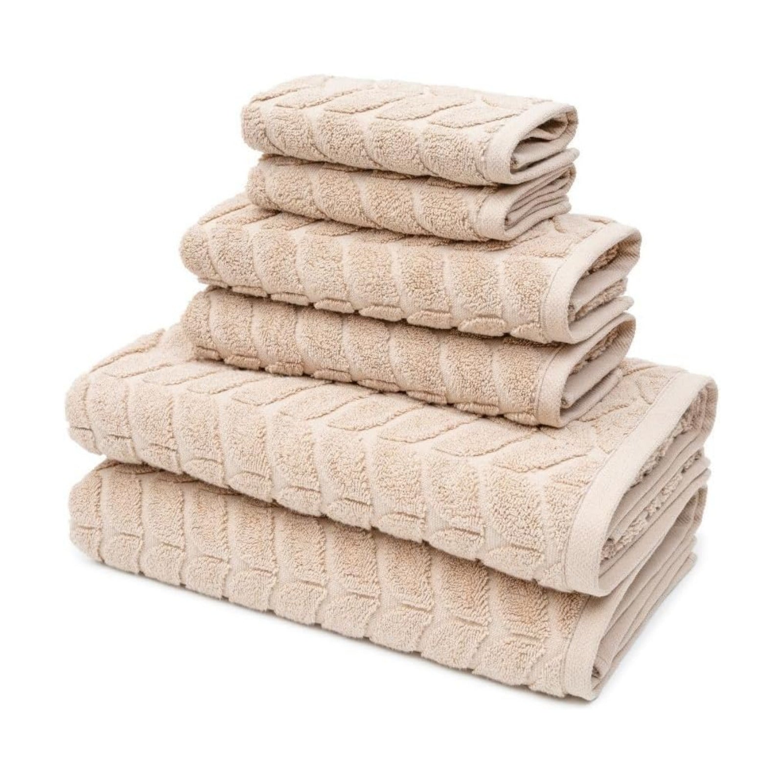 BAGNO MILANO Turkish Cotton Bath Towels, Hand Towels - Soft Plush Jacquard Collection - Highly Absorbent Towel Set
