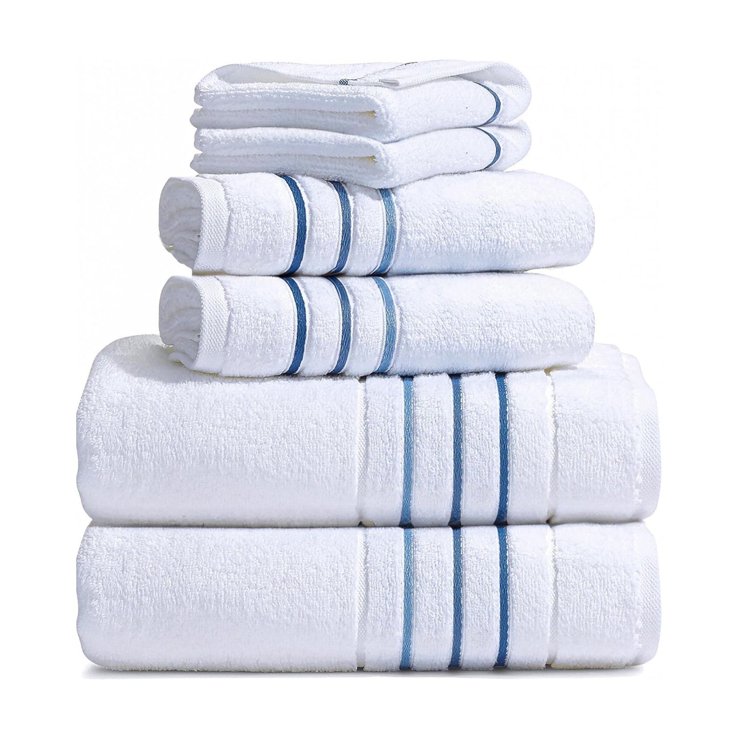 Bath Towels Set for Bathroom – Luxury 6-Piece Cotton Towels, Soft Absorbent & Quick Dry, 600 GSM Bath Towels for