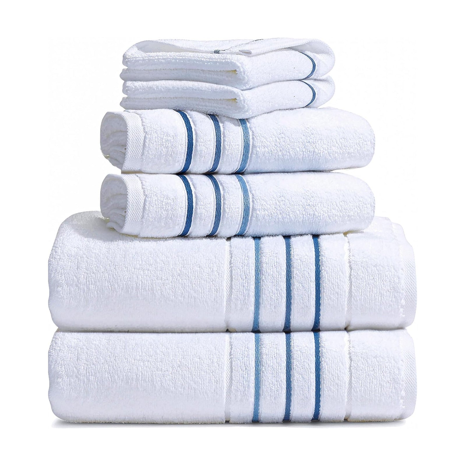 Bath Towels Set for Bathroom – Luxury 6-Piece Cotton Towels, Soft Absorbent & Quick Dry, 600 GSM Bath Towels for